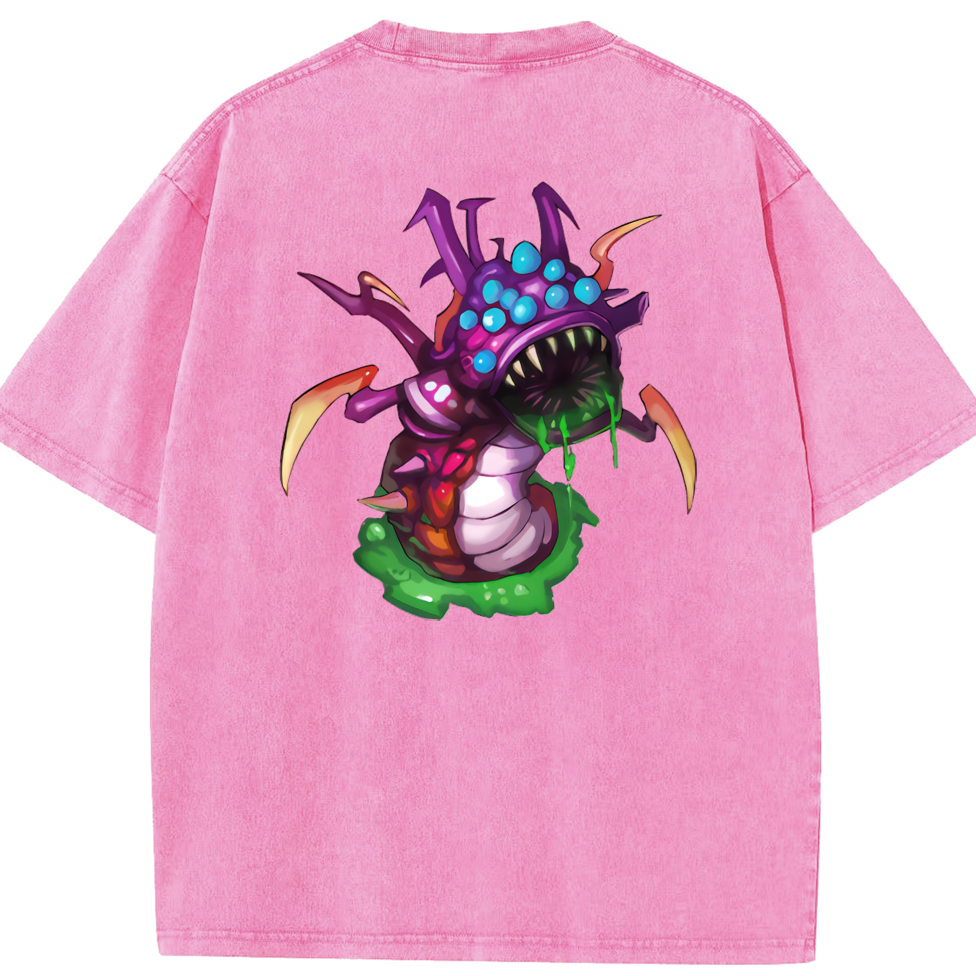 リーグ・オブ・レジェンド League of Legends LOL 綿100% ヴィンテージ風 半袖Tシャツ（背面プリント）